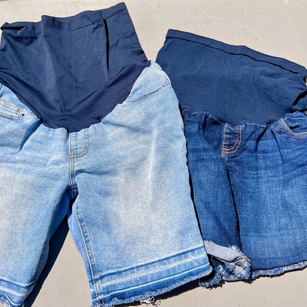 2 pair of maternity shorts